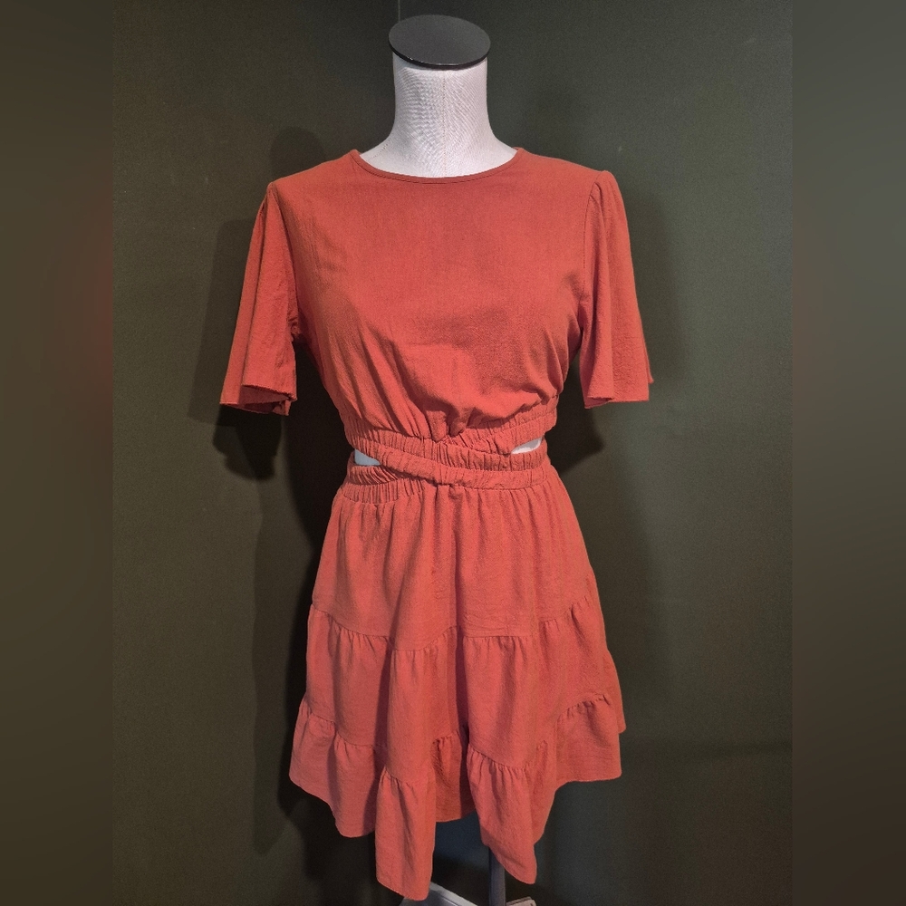 Elegant Rust Colored Dress